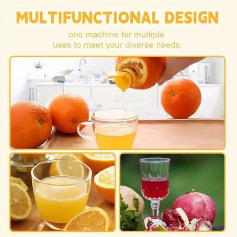 Portable Lemon Squeezer Plastic Resuable Lightweight Juices Reamer Washable Manual Juices Reamer Built in Filter for Home Travel