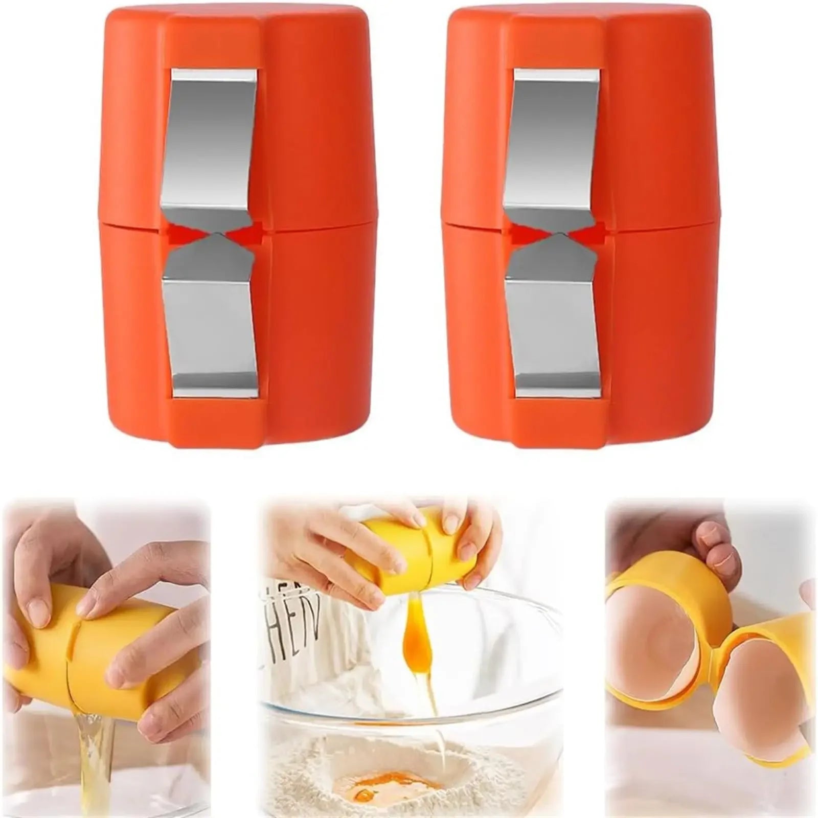 Handheld Egg Cracker & Shell Opener — Crack Any Egg in 3 Seconds | No-Mess Kitchen Tool