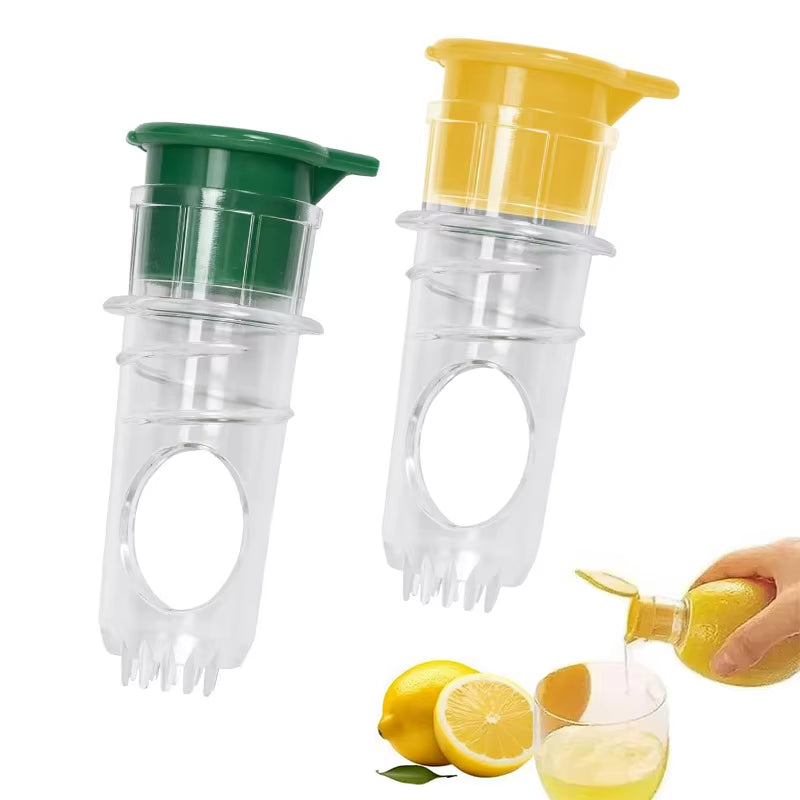 Portable Lemon Squeezer Plastic Resuable Lightweight Juices Reamer Washable Manual Juices Reamer Built in Filter for Home Travel