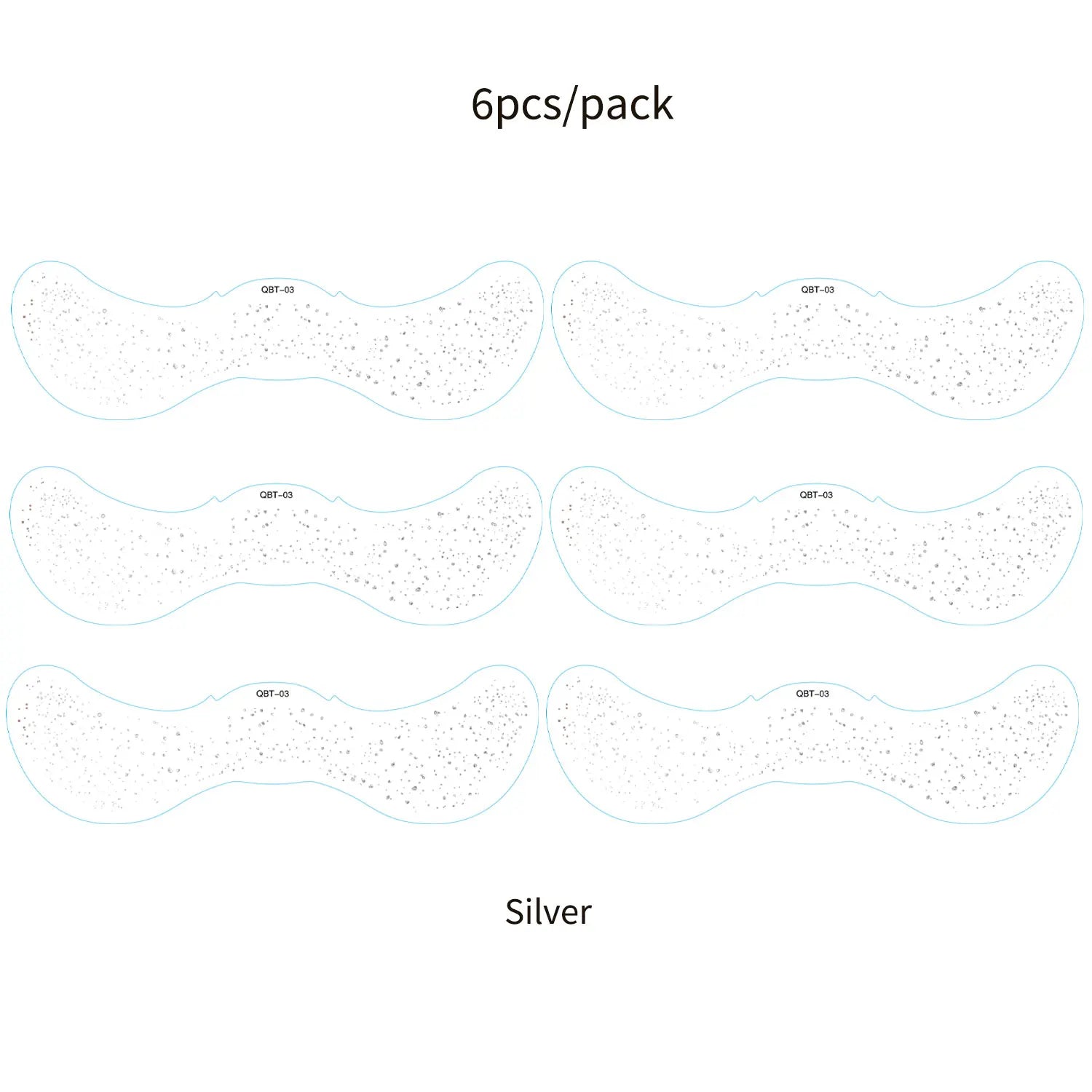 6Pcs Fake Freckle Stickers for Women Waterproof Golden Silver Glitter Temporary Tattoos for Face Makeup Holiday Music Party